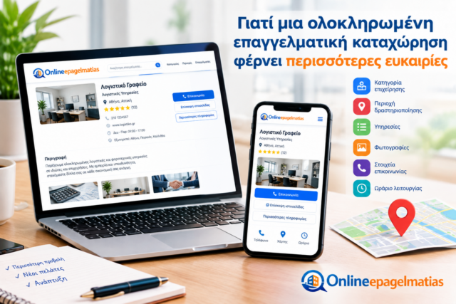 Γιατί μια ολοκληρωμένη επαγγελματική καταχώρηση φέρνει περισσότερες ευκαιρίες