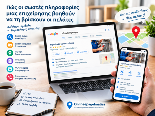 Πώς οι σωστές πληροφορίες μιας επιχείρησης βοηθούν να τη βρίσκουν οι πελάτες