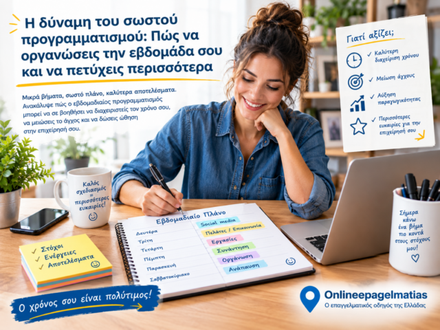 Η δύναμη του σωστού προγραμματισμού: Πώς να οργανώσεις την εβδομάδα σου και να πετύχεις περισσότερα